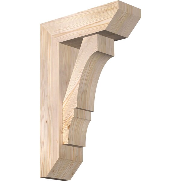 Ekena Millwork Balboa Slat Smooth Bracket w/ Offset Brace, Douglas Fir, 7 1/2"W x 22"D x 34"H BKT0806X22X34BOA06SDF - main